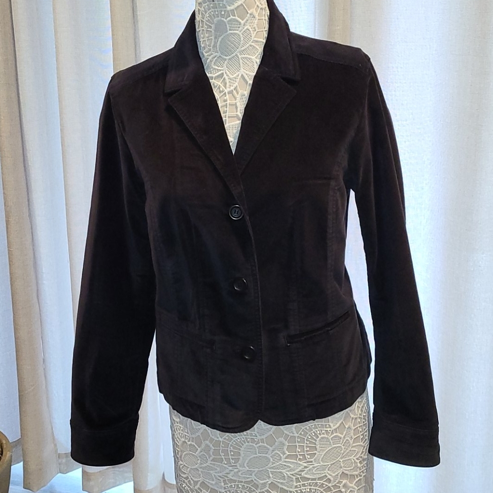 SIGRID OLSEN Cotton Velvet Jacket